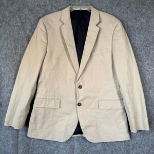 J.Crew Mens Thompson Two Button Suit Jacket Blazer Size‎ 44R Beige Blokecore